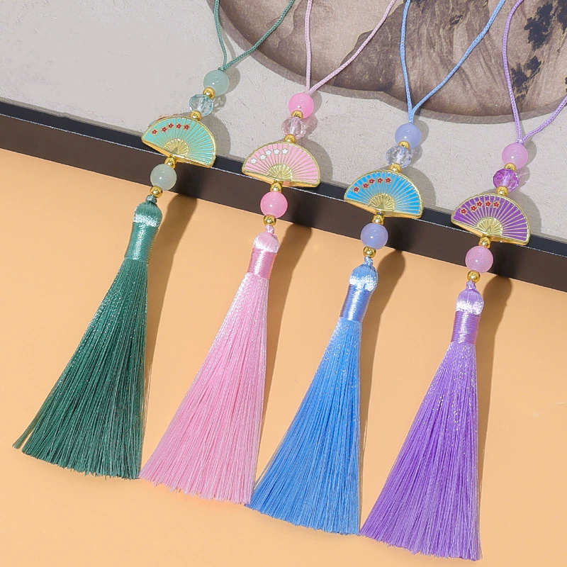 Vintage Sewing Textile - 10pcs Vintage Bead Fan Tassels Pendant