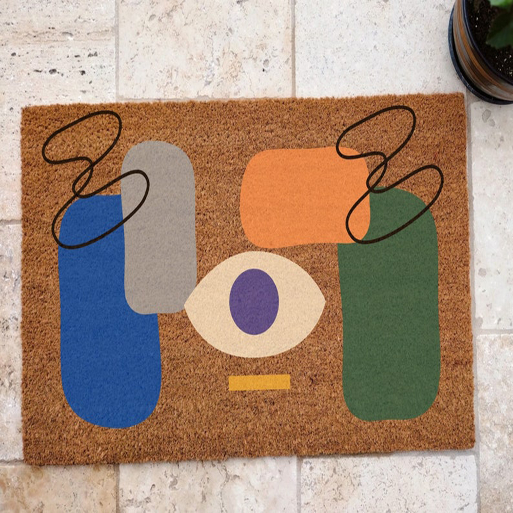 Century Textile & Sewing Supply - Abstract Coir Doormat Mid Century Modern