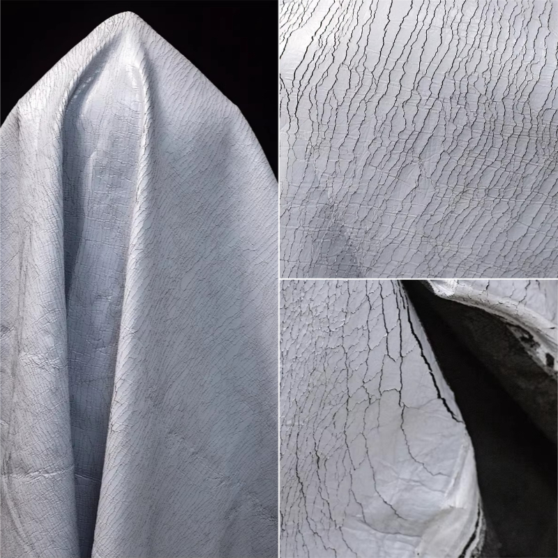 Grey Retro Cracked Leather Tex - огляд і ціна Is Sewing Textile Art