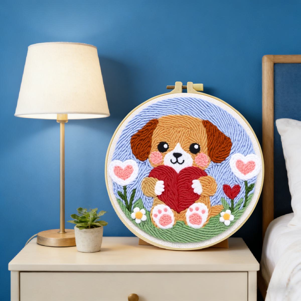 20X20CM/7.87inch dog punch nee - огляд і ціна Is Sewing Textile Art