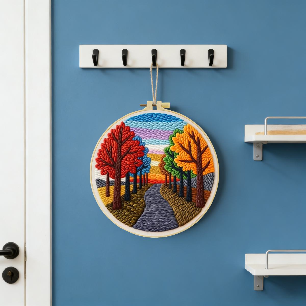 20X20CM/7.87inch Scenery punch - огляд і ціна Is Sewing Textile Art