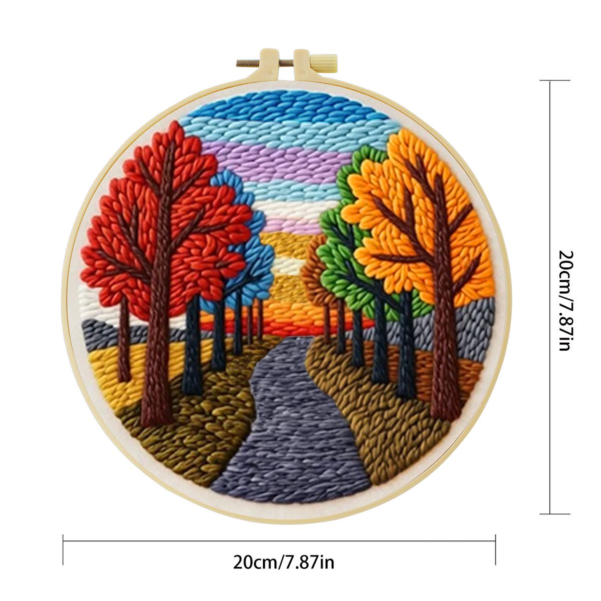 20X20CM/7.87inch Scenery punch - огляд і ціна Is Sewing Textile Art