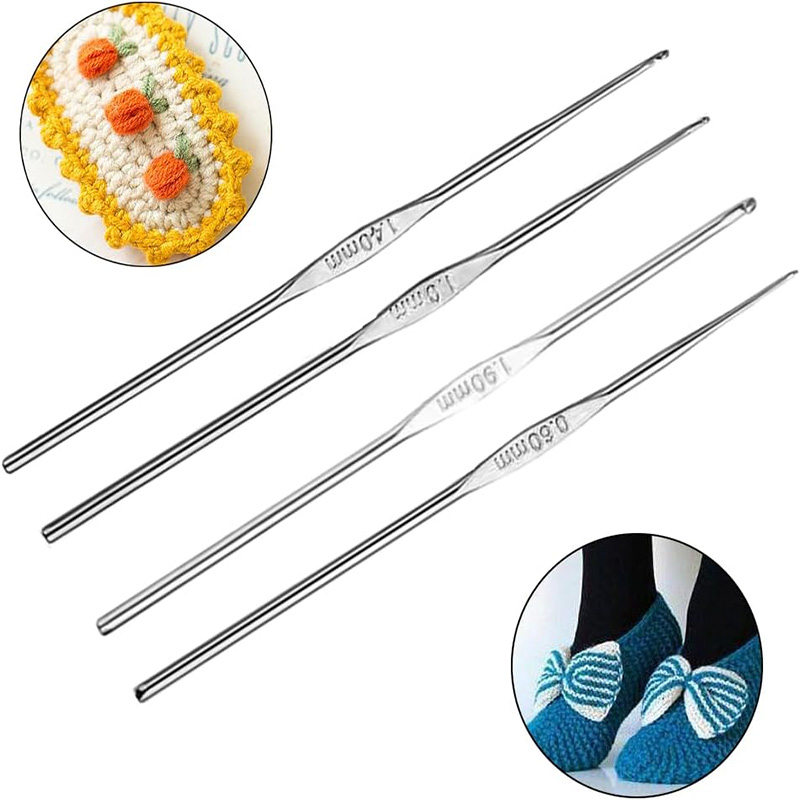 4 Pcs Stainless Steel Crochet  - огляд і ціна Sewing Necessities