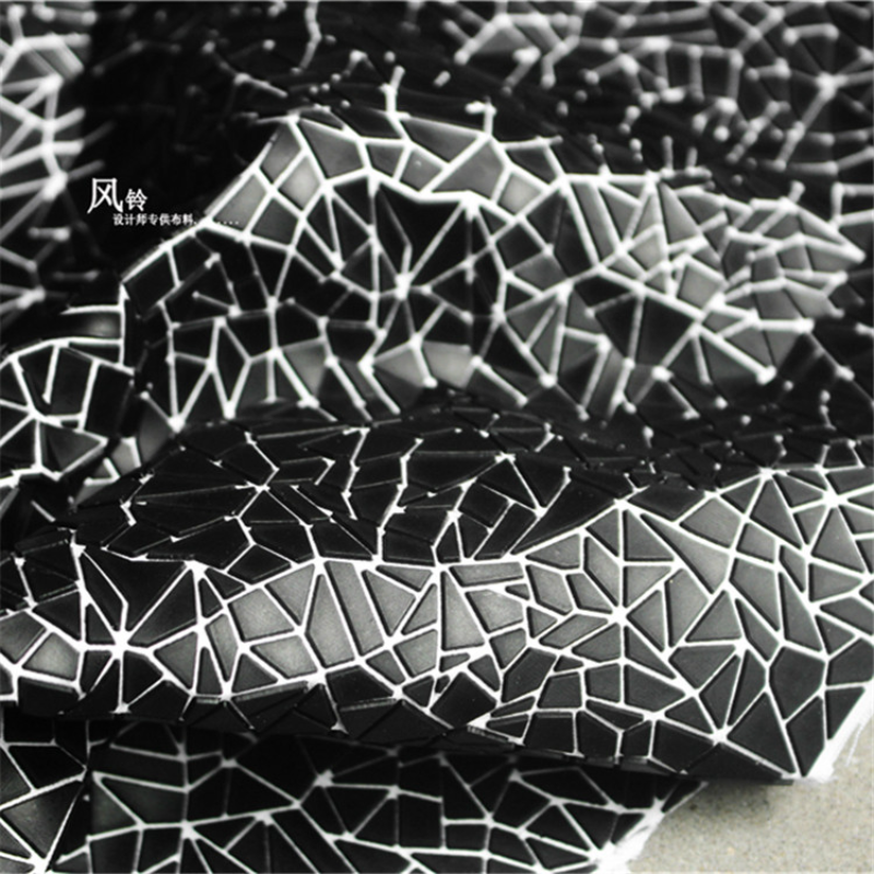 PU Fabric Black Irregular Shap - огляд і ціна Is Sewing Textile Art
