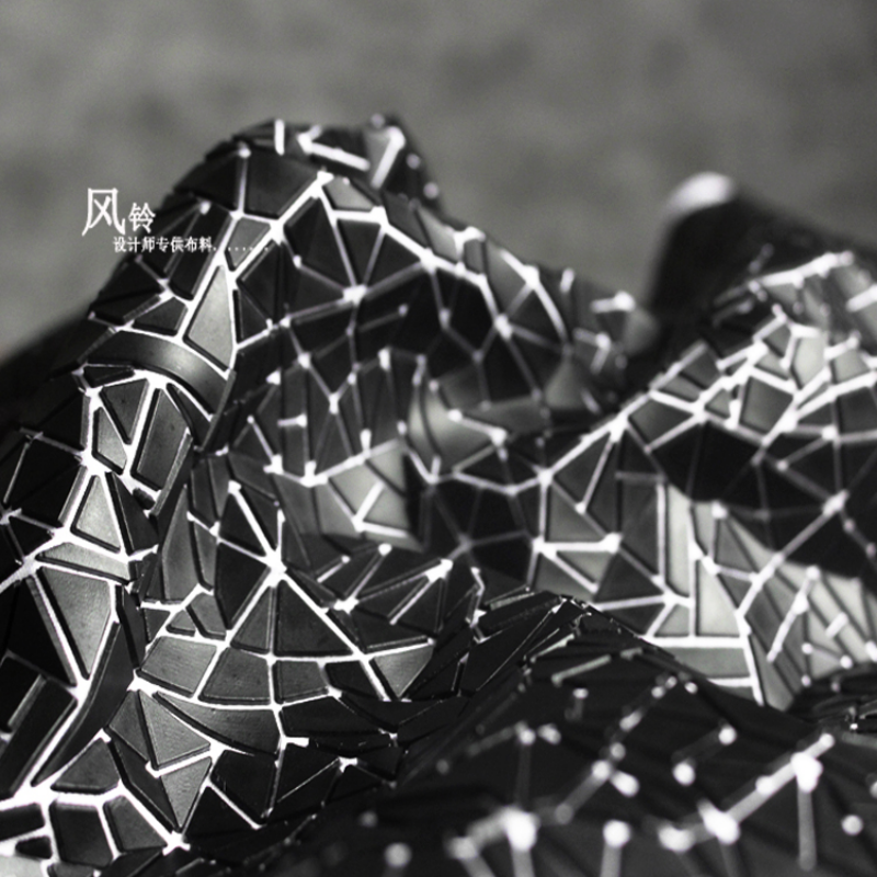 PU Fabric Black Irregular Shap - огляд і ціна Is Sewing Textile Art