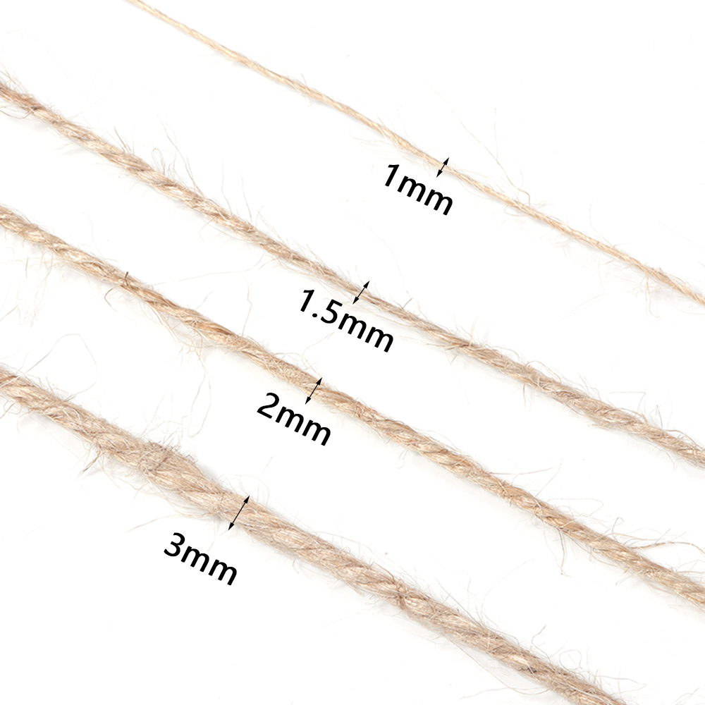 100Meters Natural Jute Rope St - огляд і ціна Vintage Sewing Textile