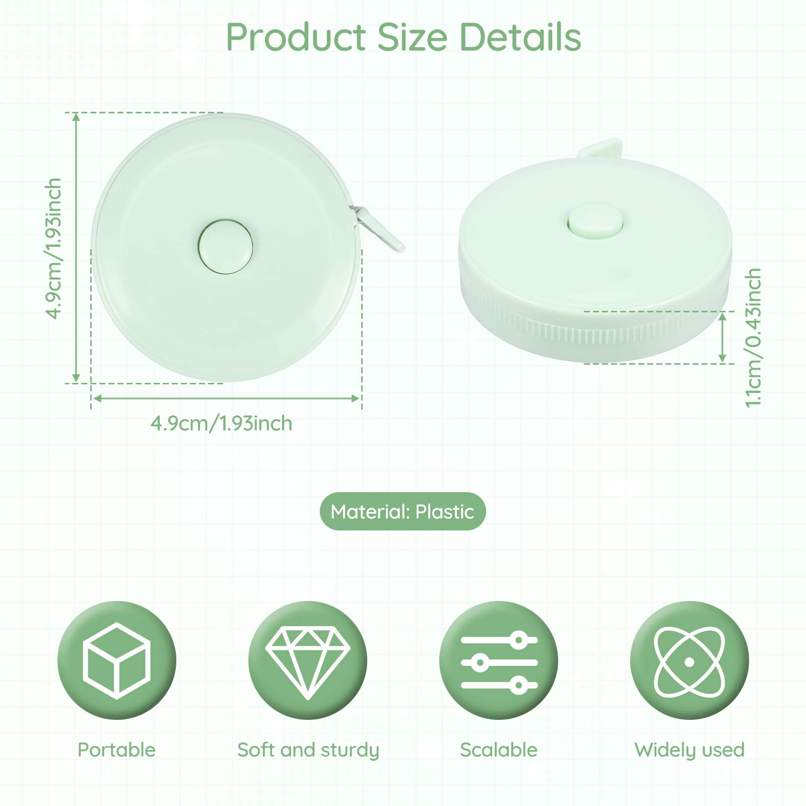 1PC 1.5m Small Tape Measure Do - огляд і ціна Sewing Recycle