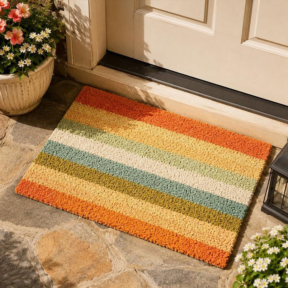 Retro Colorful Stripe Doormat  - огляд і ціна Century Textile & Sewing Supply
