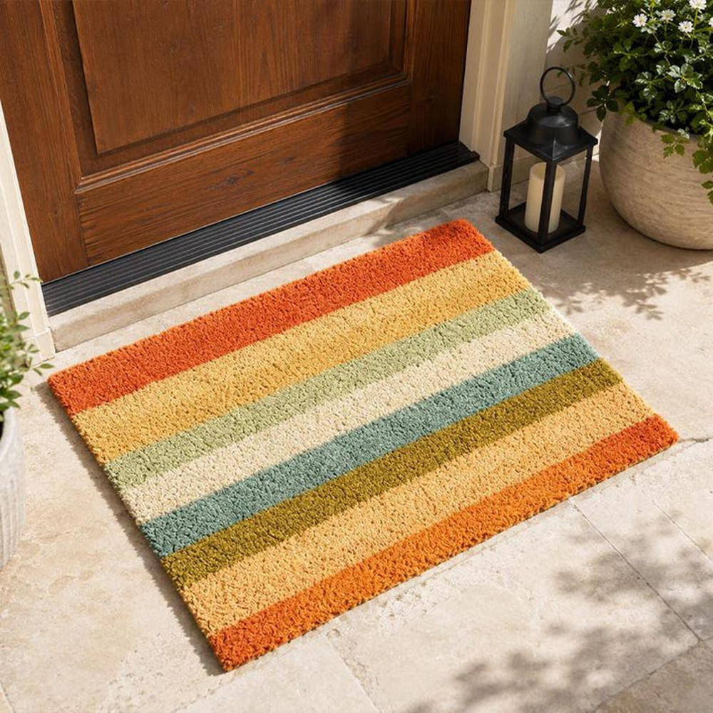 Retro Colorful Stripe Doormat  - огляд і ціна Century Textile & Sewing Supply