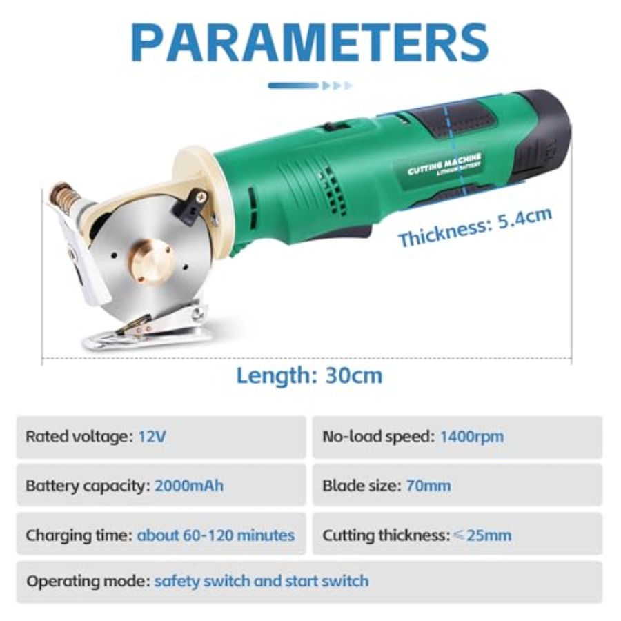Electric Rotary Cutter Cordl E - огляд і ціна Rotary Cutter Fabric