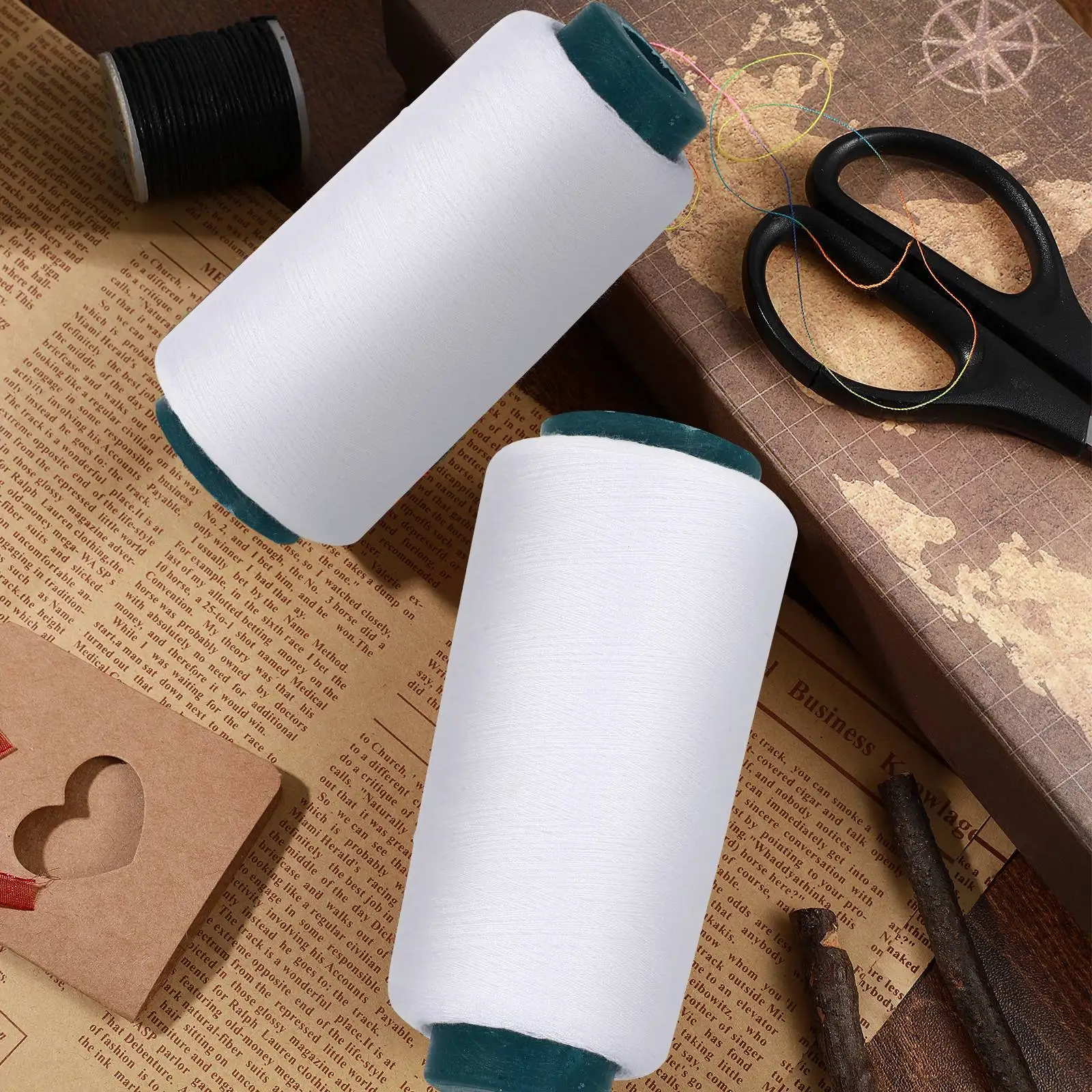 3000 Yards Bleached White Cott - огляд і ціна Sewing Thread In Textile