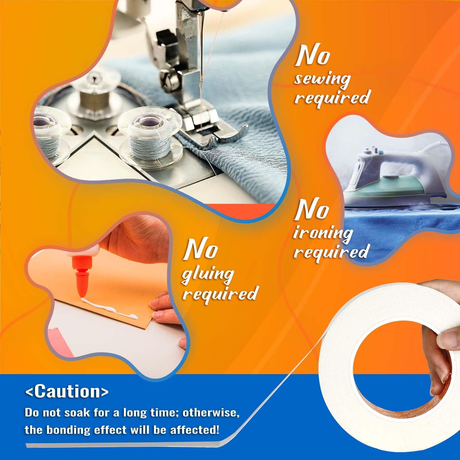 Double-Sided Fabric Tape 2 Rol - огляд і ціна Sewing Hemming