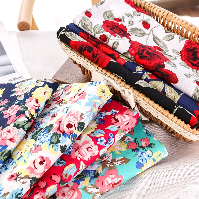 Vintage Rose Printed Fabric fo - огляд і ціна Vintage Sewing Textile