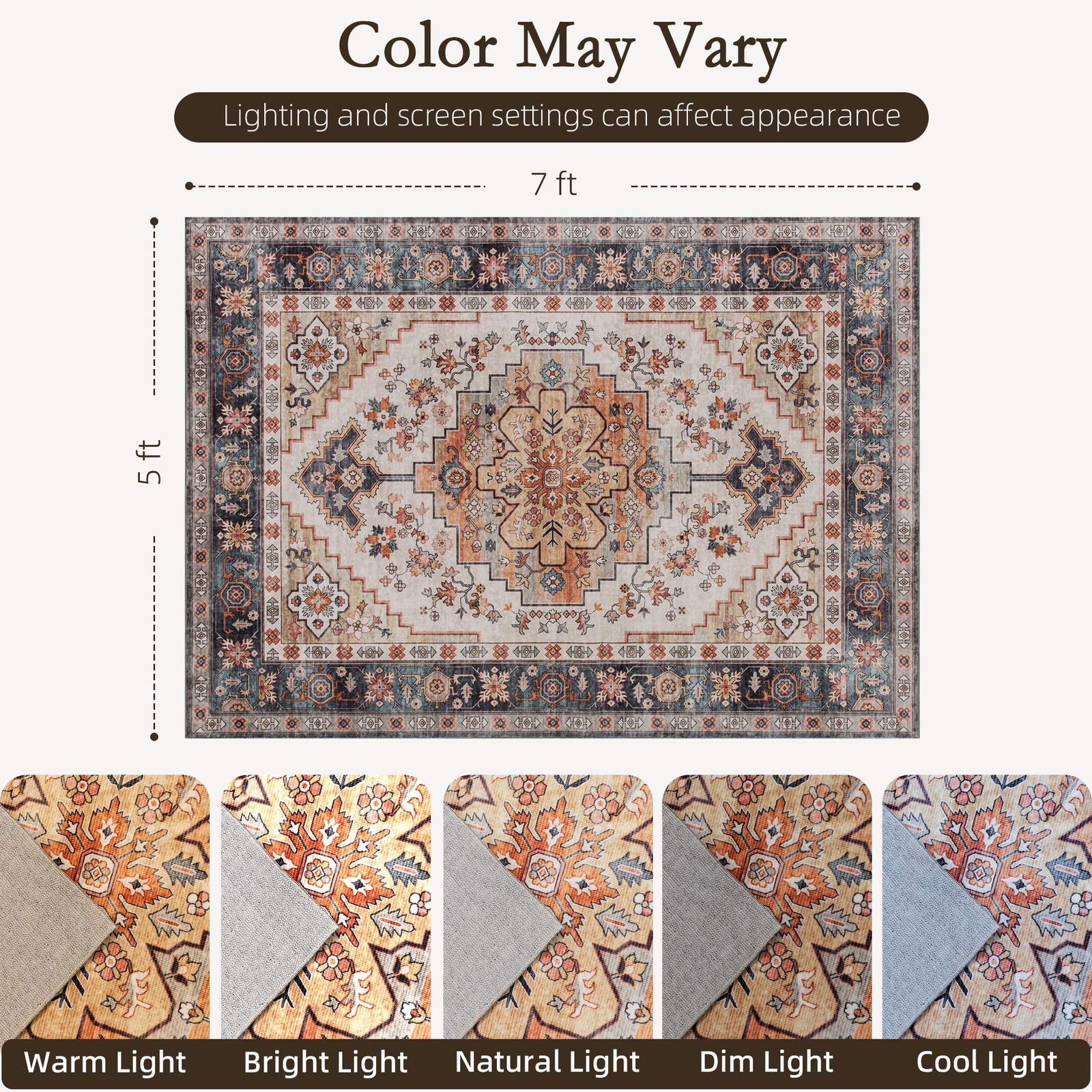 Area Rug 5x7, Machine Washable - огляд і ціна Century Textile & Sewing Supply
