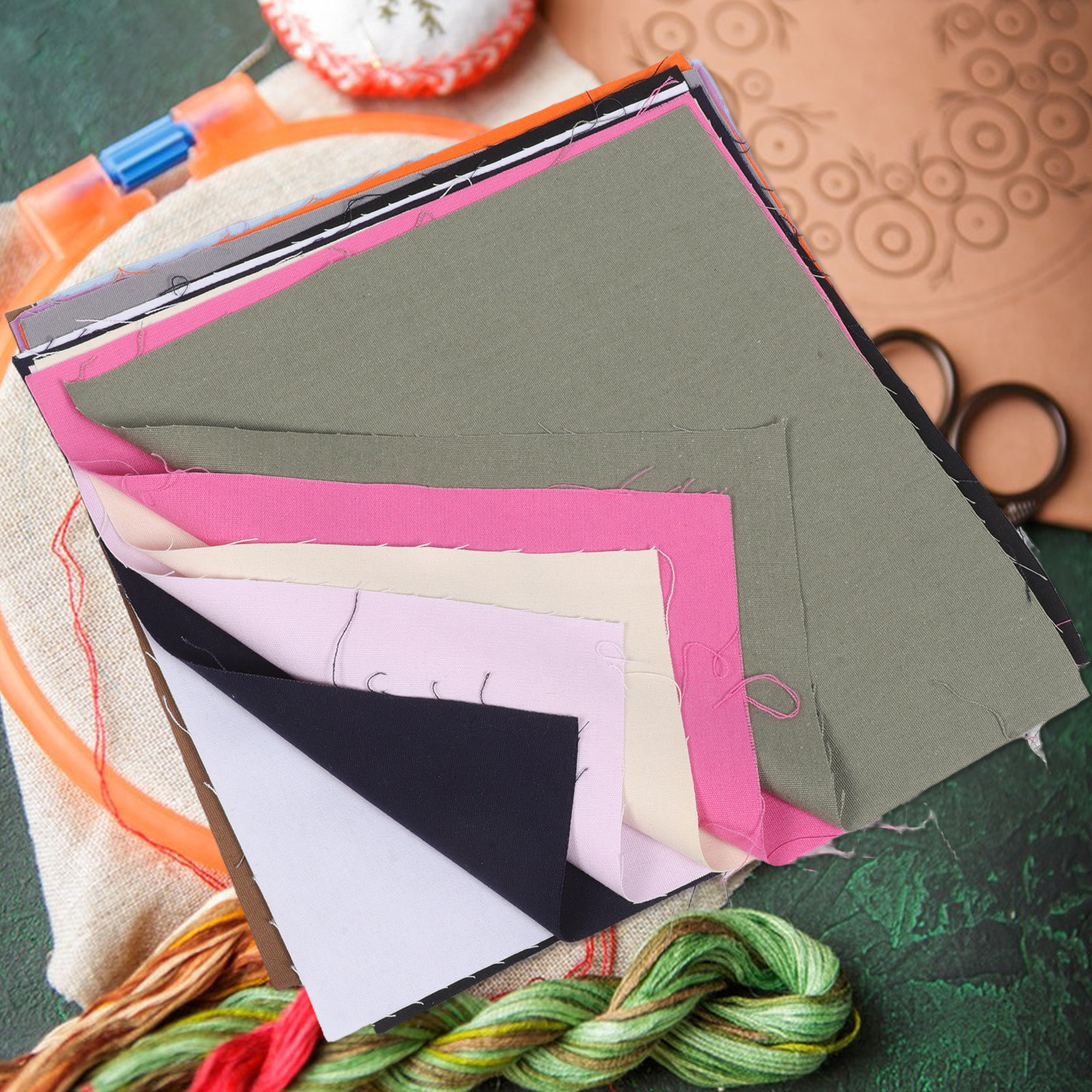 12Pcs Embroidery Cloth Fabric  - огляд і ціна Is Sewing Textile Art