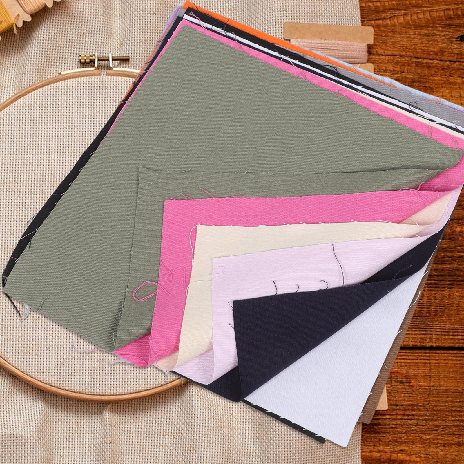 12Pcs Embroidery Cloth Fabric  - огляд і ціна Is Sewing Textile Art