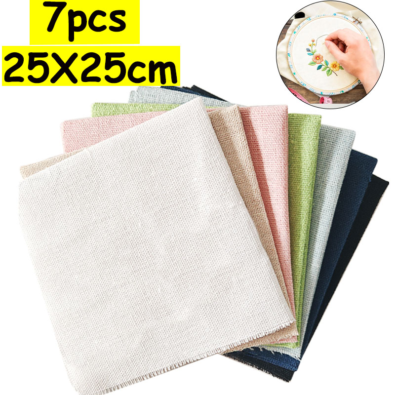 7-Piece Set of 25* 25cm Linen  - огляд і ціна Is Sewing Textile Art