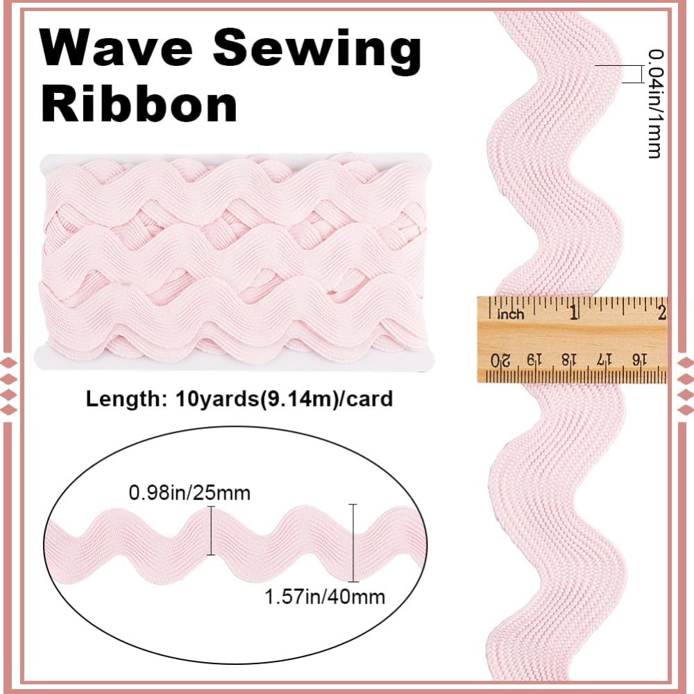 10 Yard 1.58 Inch Pink Rick Ra - огляд і ціна Sewing Zigzag