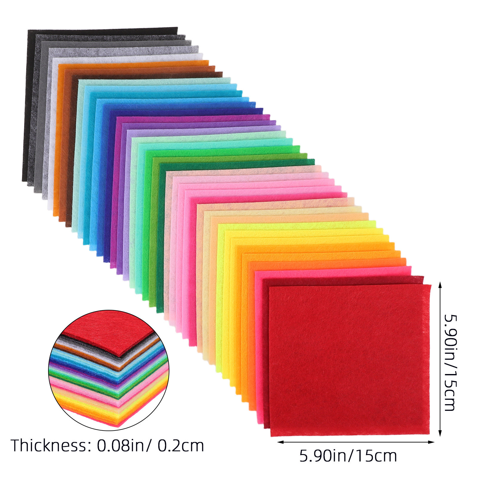 40Pcs Colorful Nonwoven Fabric - огляд і ціна Is Sewing Textile Art