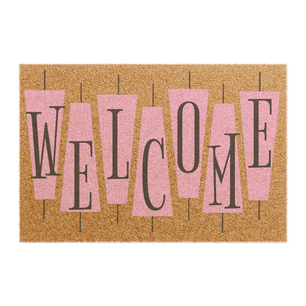 Retro Pink Cute Doormat Welcom - огляд і ціна Century Textile & Sewing Supply