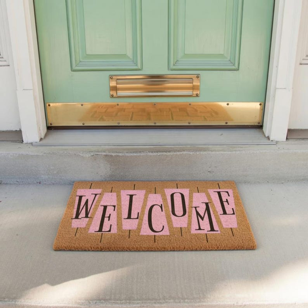 Retro Pink Cute Doormat Welcom - огляд і ціна Century Textile & Sewing Supply